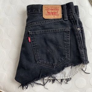 Levi High Waisted Shorts 30 Black